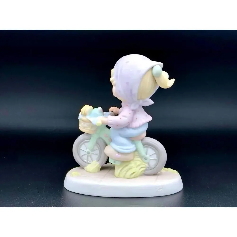 Precious Moments Girl on Bicycle with Fruit Basket Figurine - Picture 2 of 2
